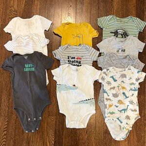 10 piece set of 18 months Carters onesies